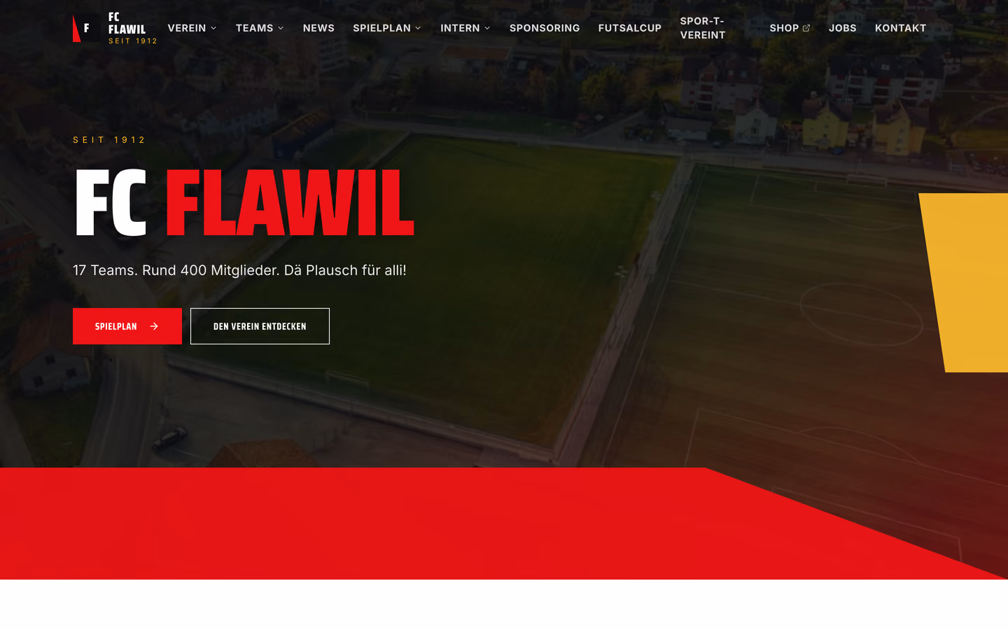 FC Flawil club website — live match schedule and team pages